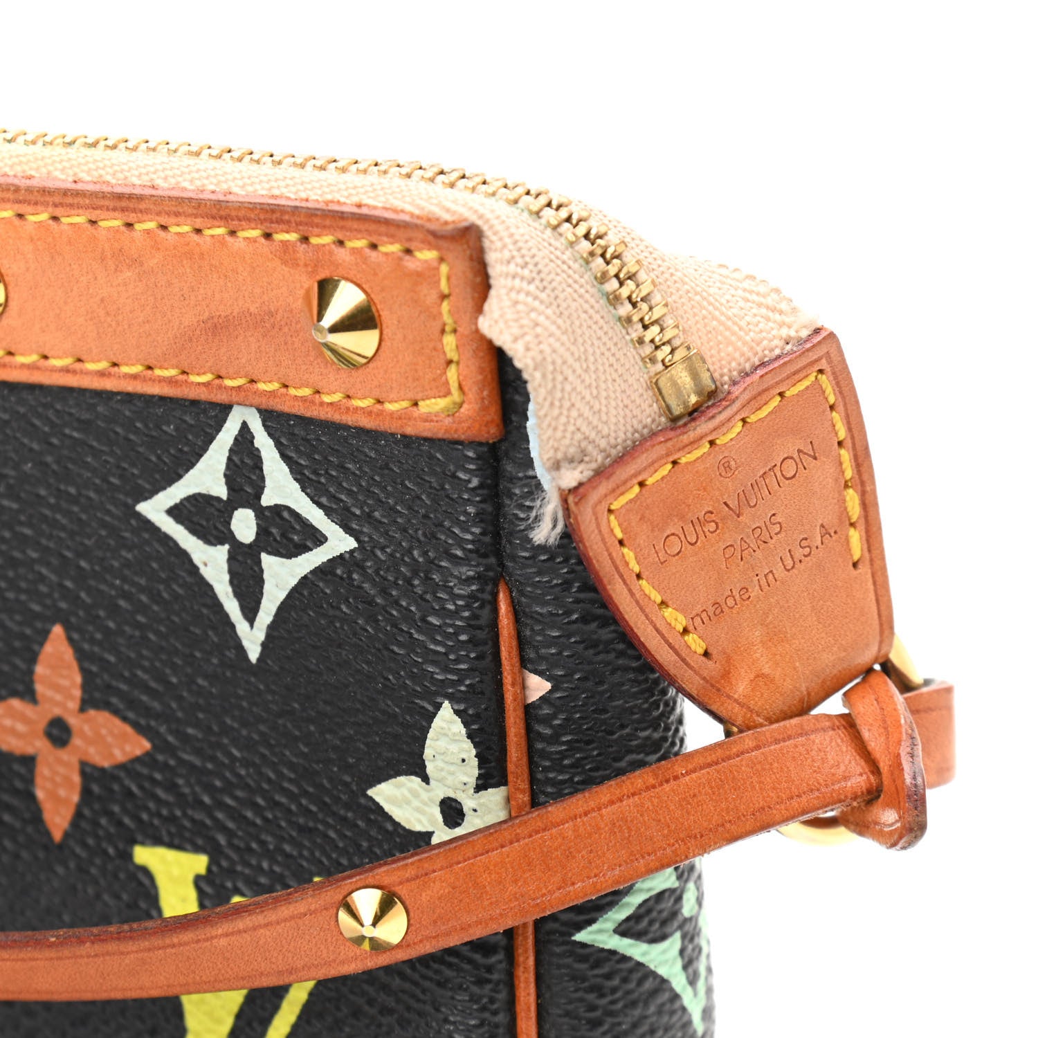Louis Vuitton Monogram Multicolor Pochette Accessories Black 10 of 10