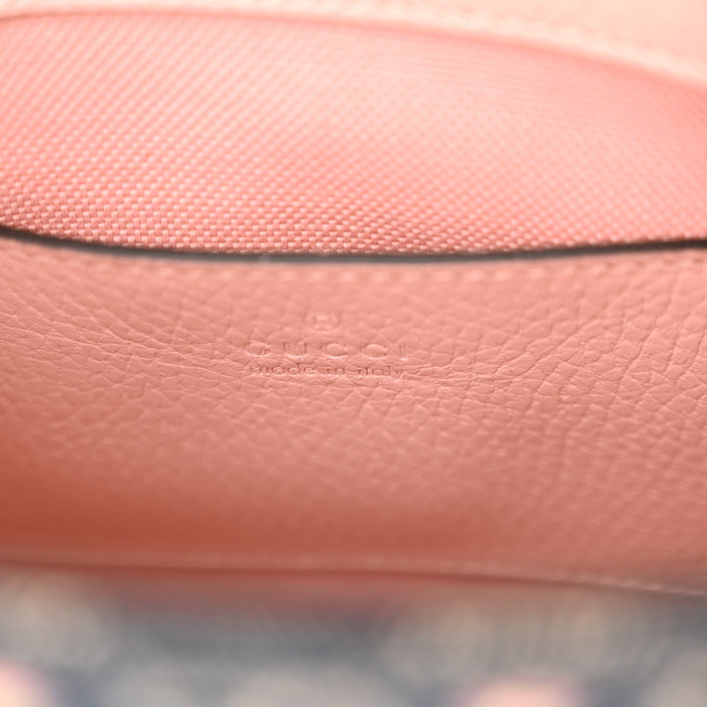 Denim Dollar Calfskin GG Monogram Mini Retro Interlocking G Tote Bag Blue Tea Multicolor Powder Pink