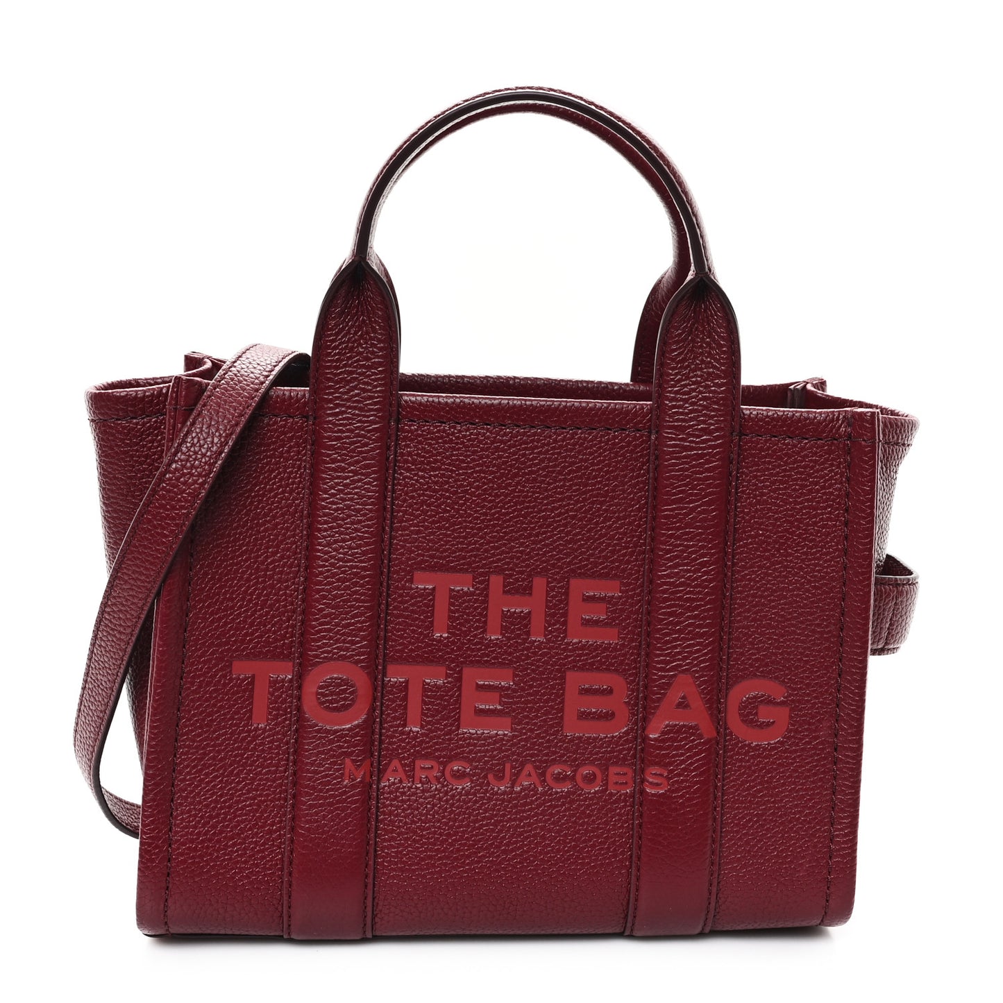 Grained Calfskin Small The Tote Bag Cherry