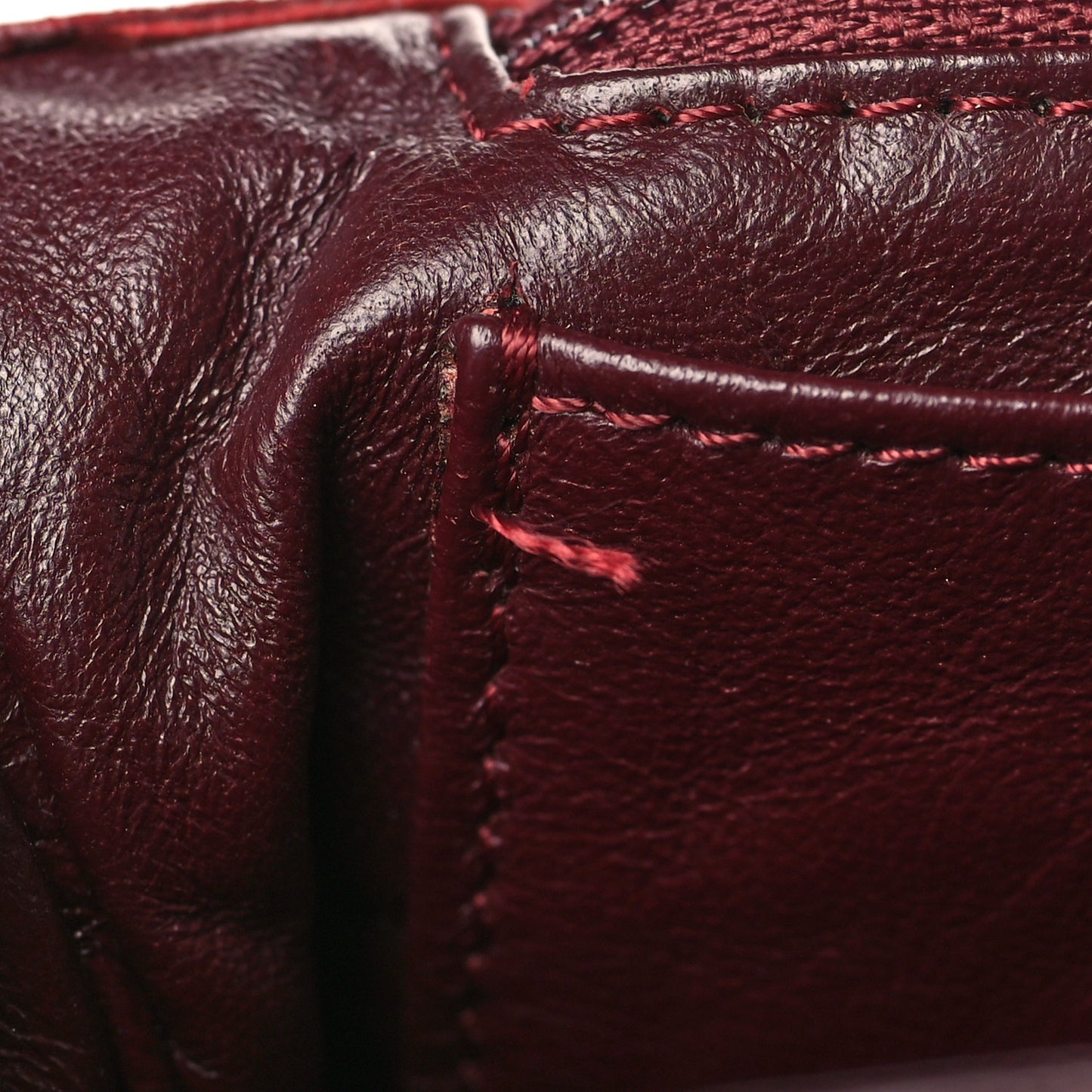 Lambskin Quilted Jumbo Single Flap Dark Red