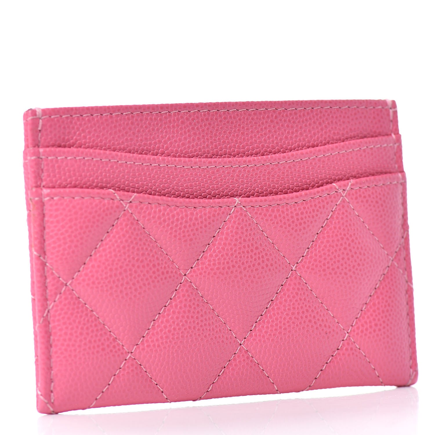 Chanel Caviar Quilted Card Holder Pink 3 of 7