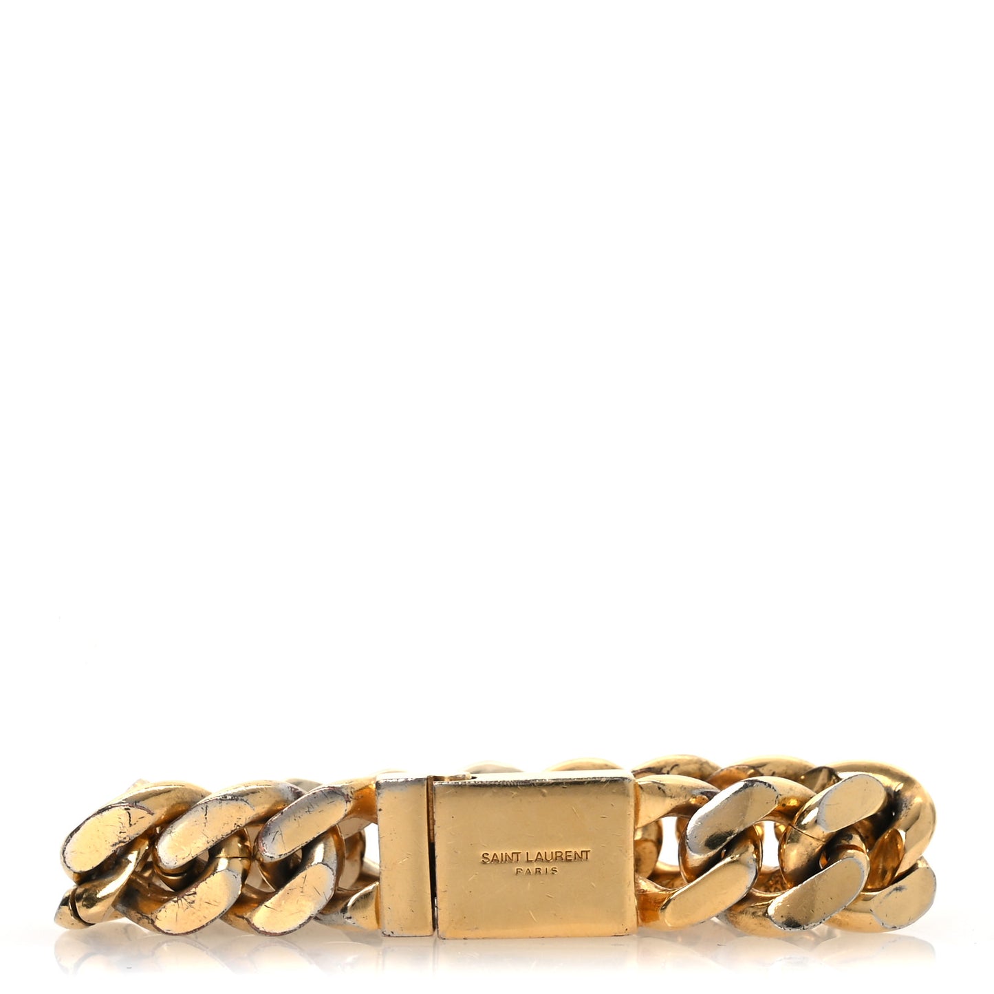 Metal Curb Chain Bracelet Gold