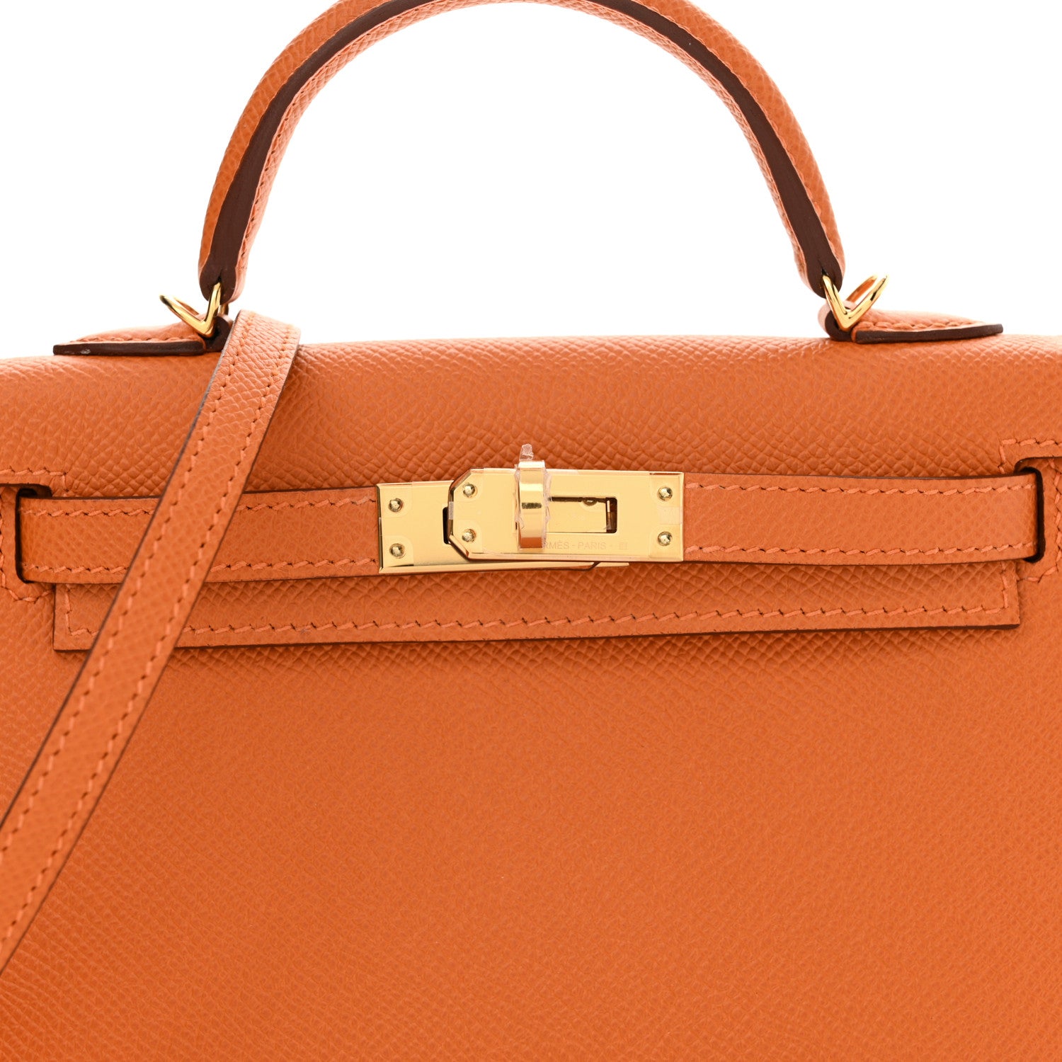 Hermes Epsom Mini Kelly Sellier 20 Orange 8 of 11