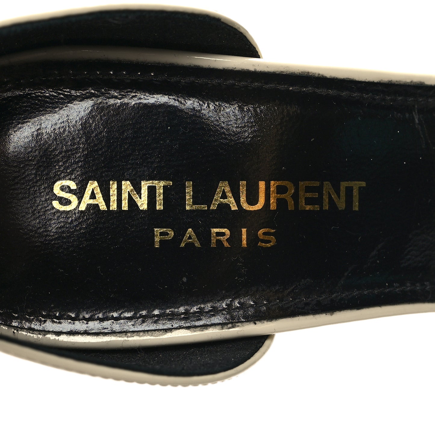 Patent Calfskin Opyum 110 Sandals 36.5 Neutro