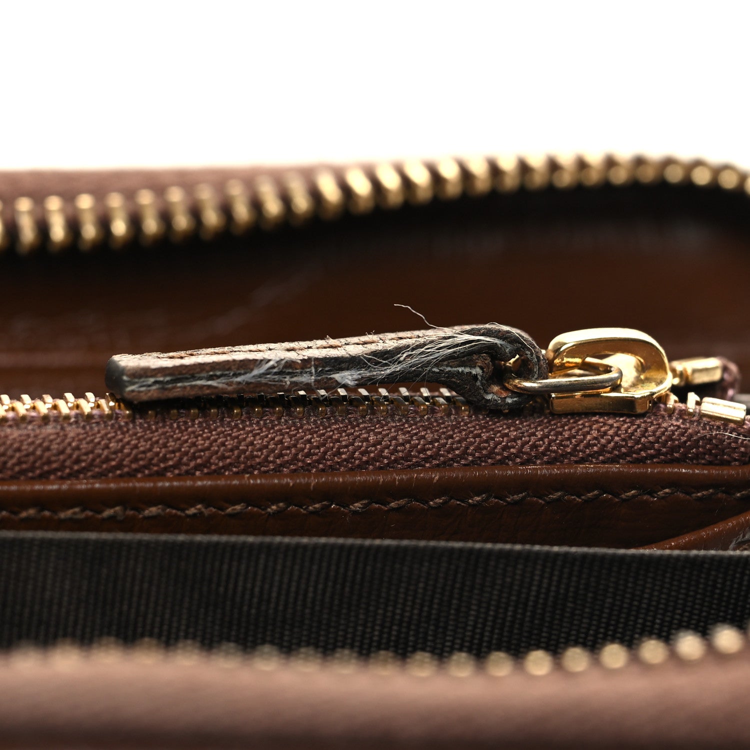 Gucci GG Supreme Monogram Azalea Calfskin Horsebit 1955 Zip Around Wallet Beige Ebony Brown Sugar 12 of 12