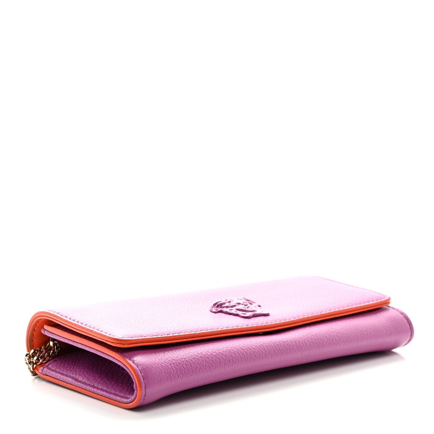 Grained Calfskin Palazzo Chain Evening Bag Pink