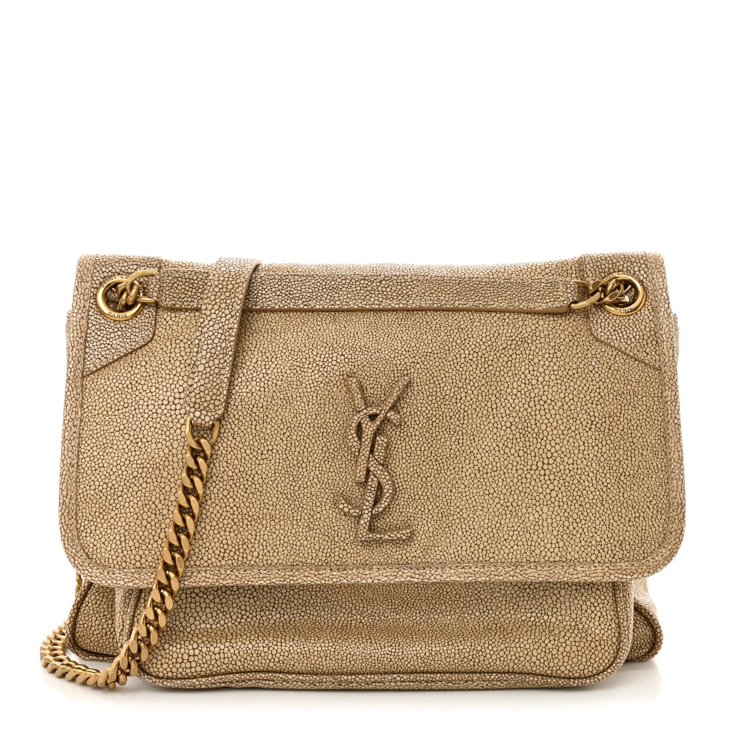 Saint Laurent Stingray Embossed Monogram Medium Niki Chain Satchel