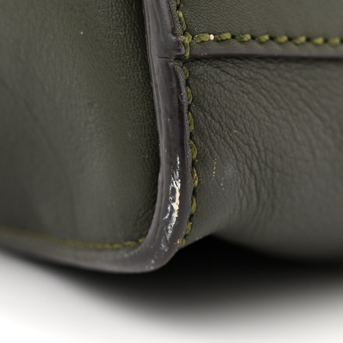 Vitello Seta Shiny Nappa Large Peekaboo Iconic Satchel Verde Prato