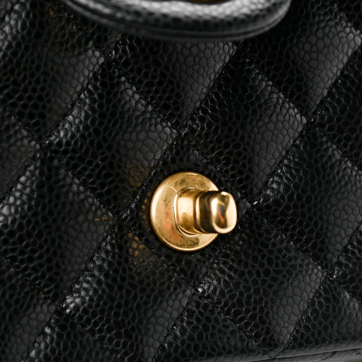 Caviar Quilted Mini Rectangular Flap Black
