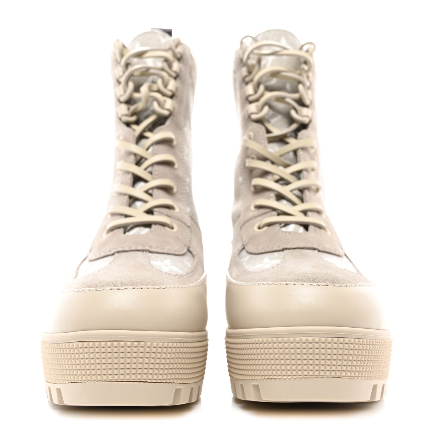 Suede Calfskin Laureate Platform Desert Boots 40 Beige
