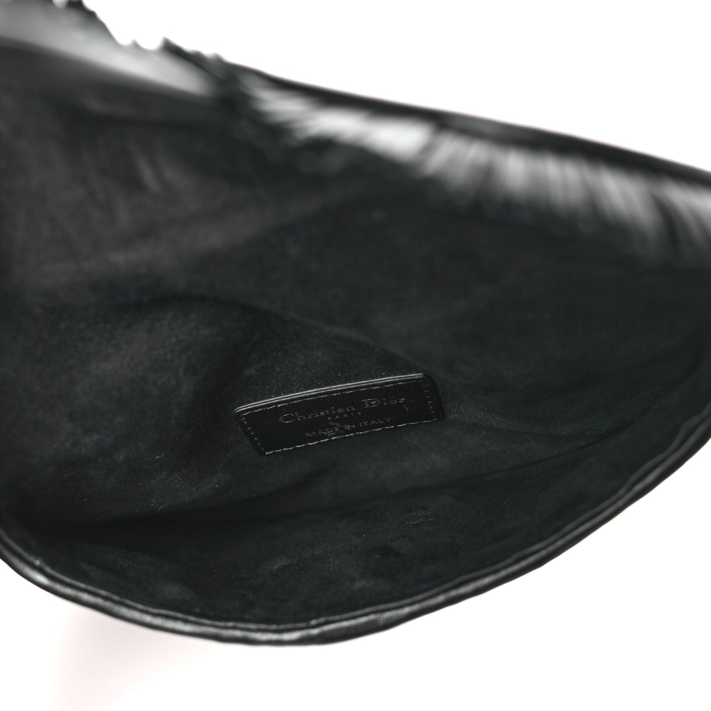 Calfskin Braided Saddle Belt Bag Black