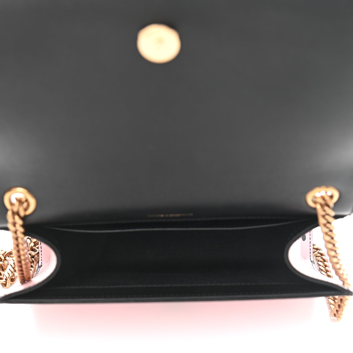 Calfskin Polka Dot Small Monogram Kate Satchel Rose Black