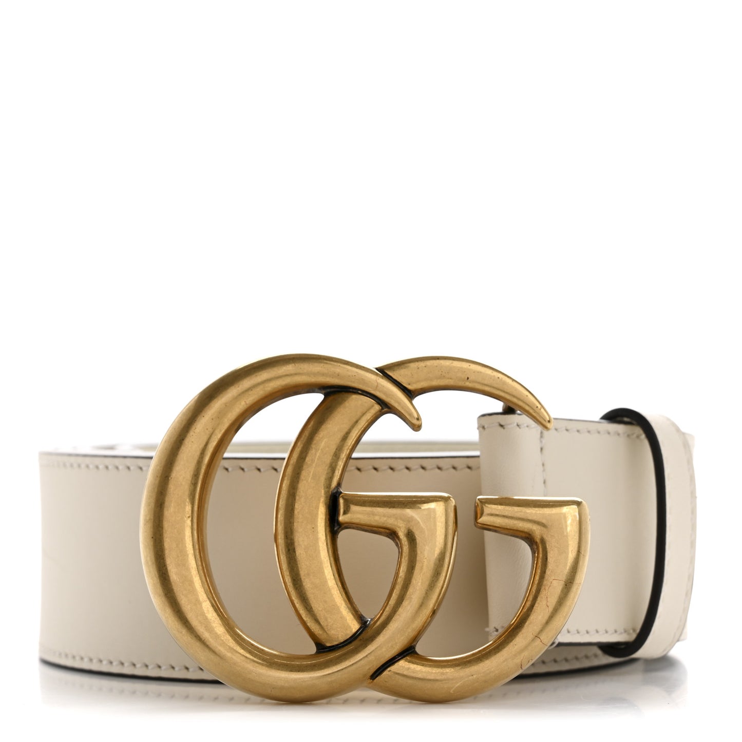 Calfskin Double G 40mm Belt 115 46 Mystic White