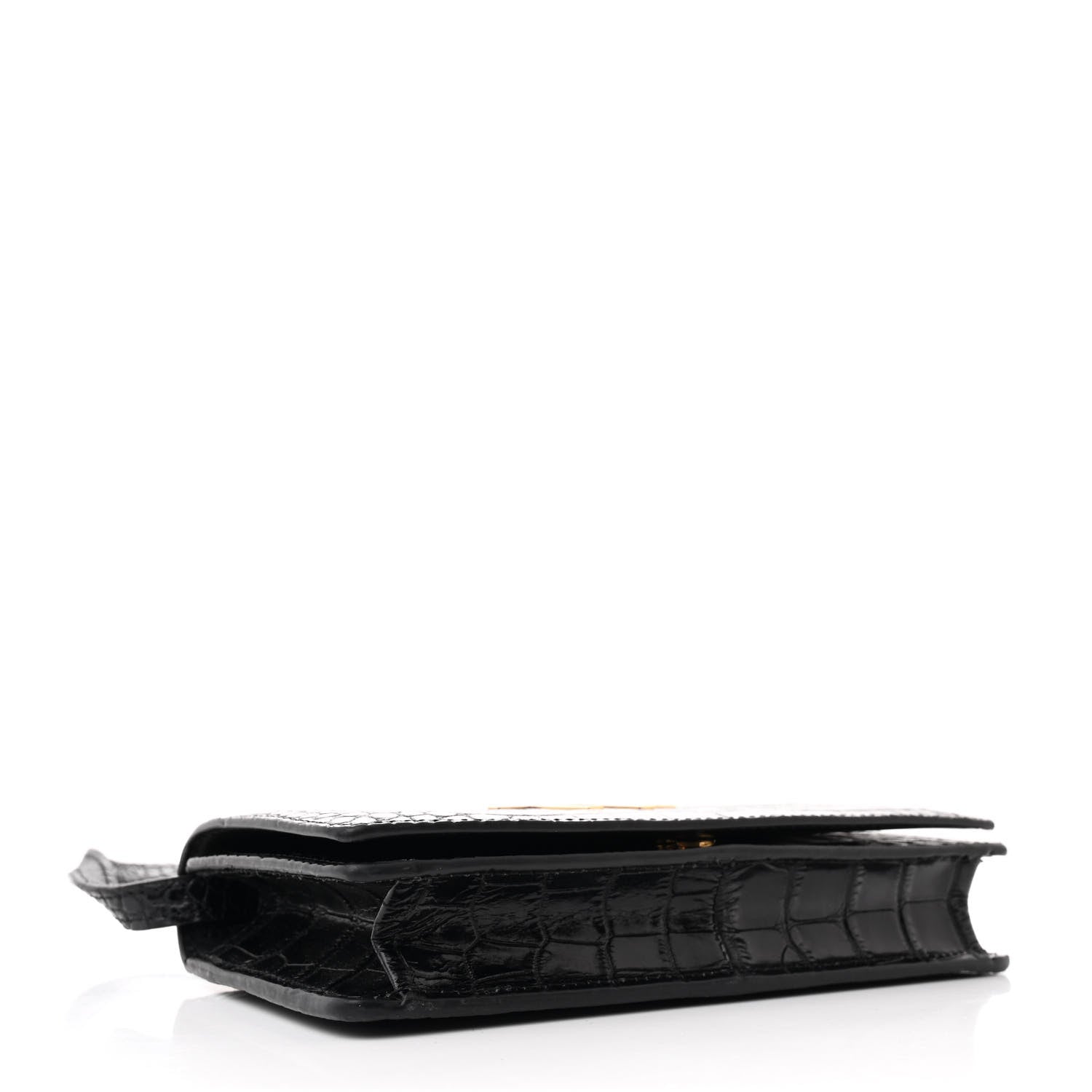 Tom Ford Crocodile Embossed Calfskin TF Mini Bag Black 4 of 9