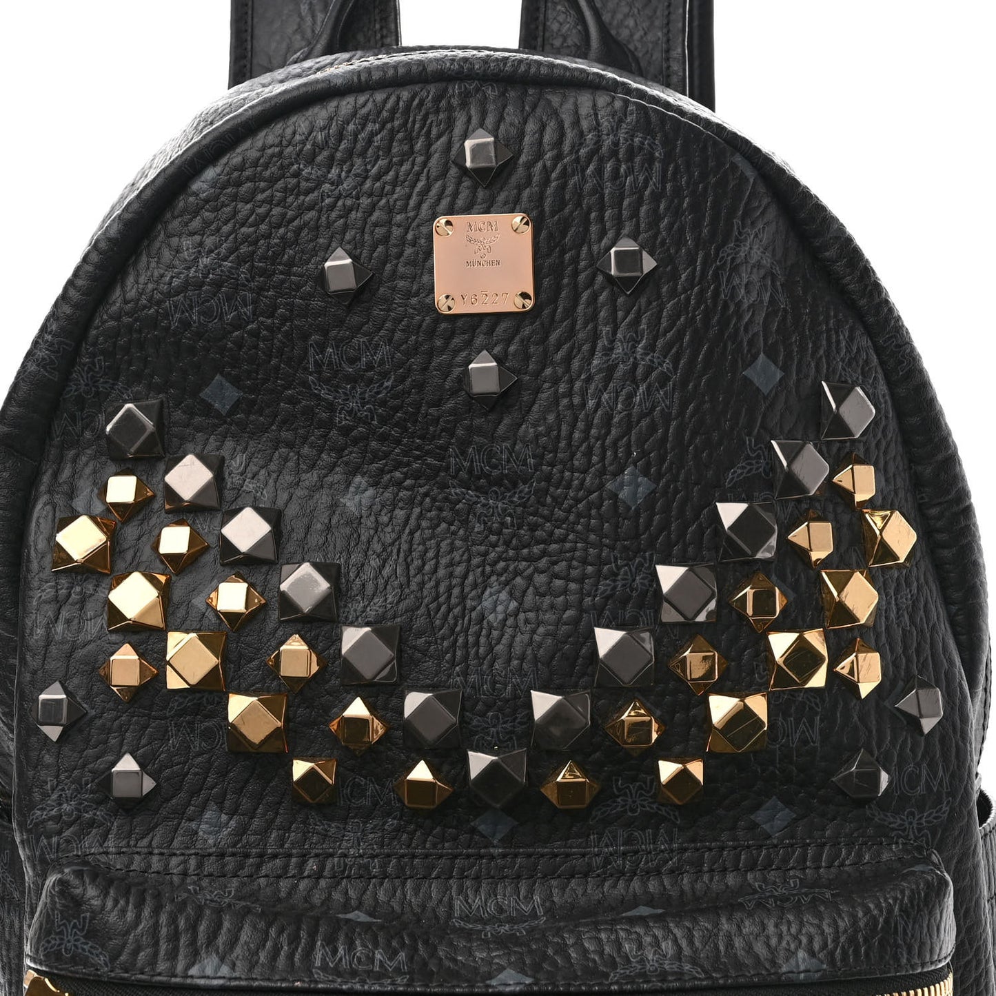 Visetos Studded Medium Stark M Backpack Black