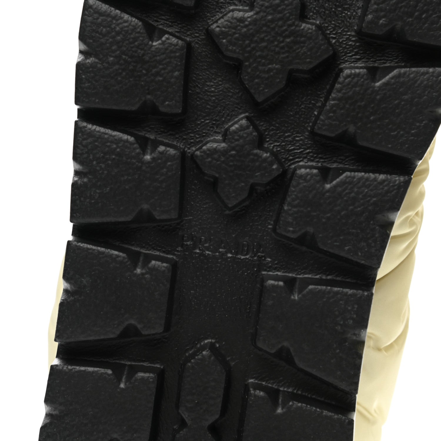 Prada Re-Nylon Piuma Triangle Logo Padded Drawcord 20mm Snow Boots 36 Avorio 6 of 10