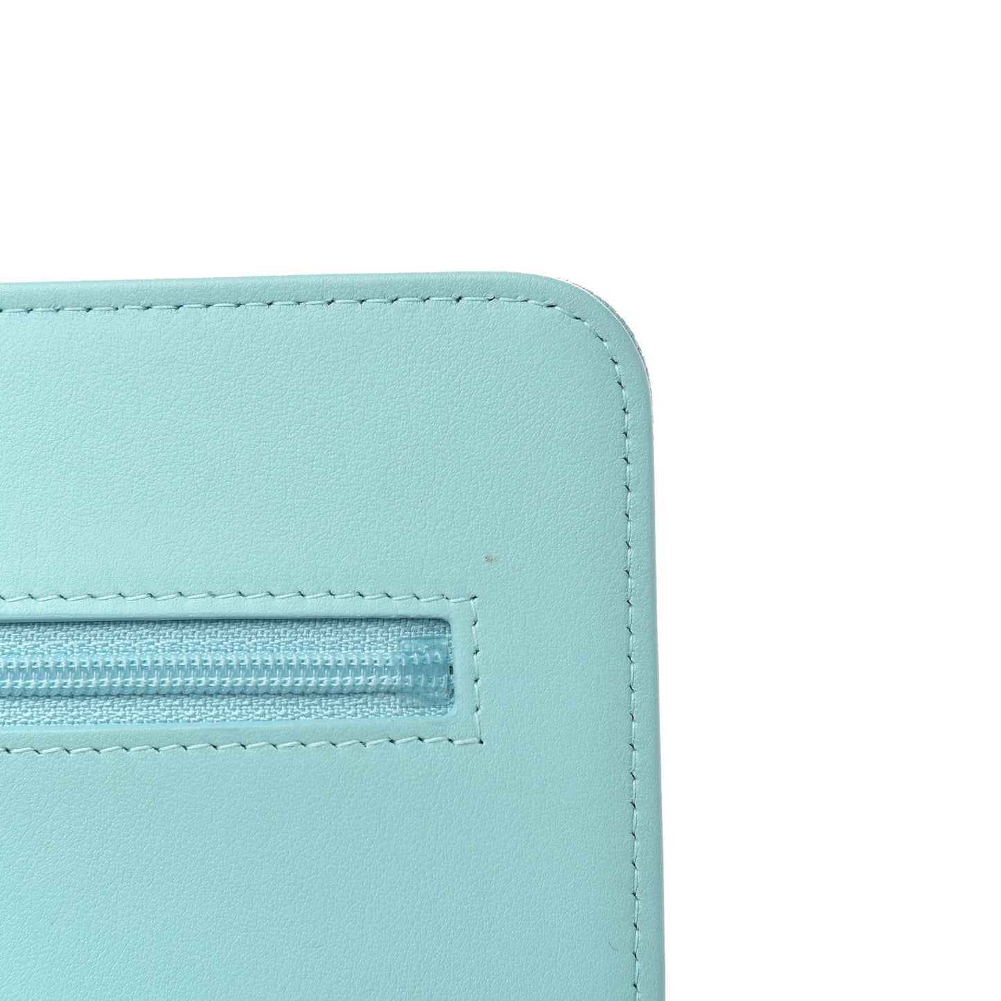 Caviar Quilted Boy Wallet On Chain WOC Light Blue