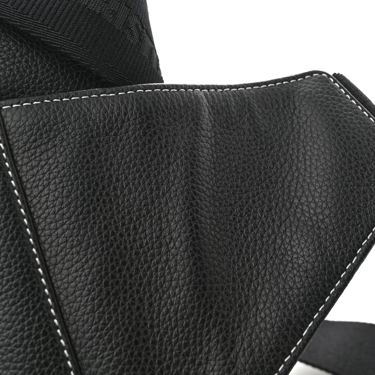 X KAWS Grained Calfskin Bee Saddle Bag Black