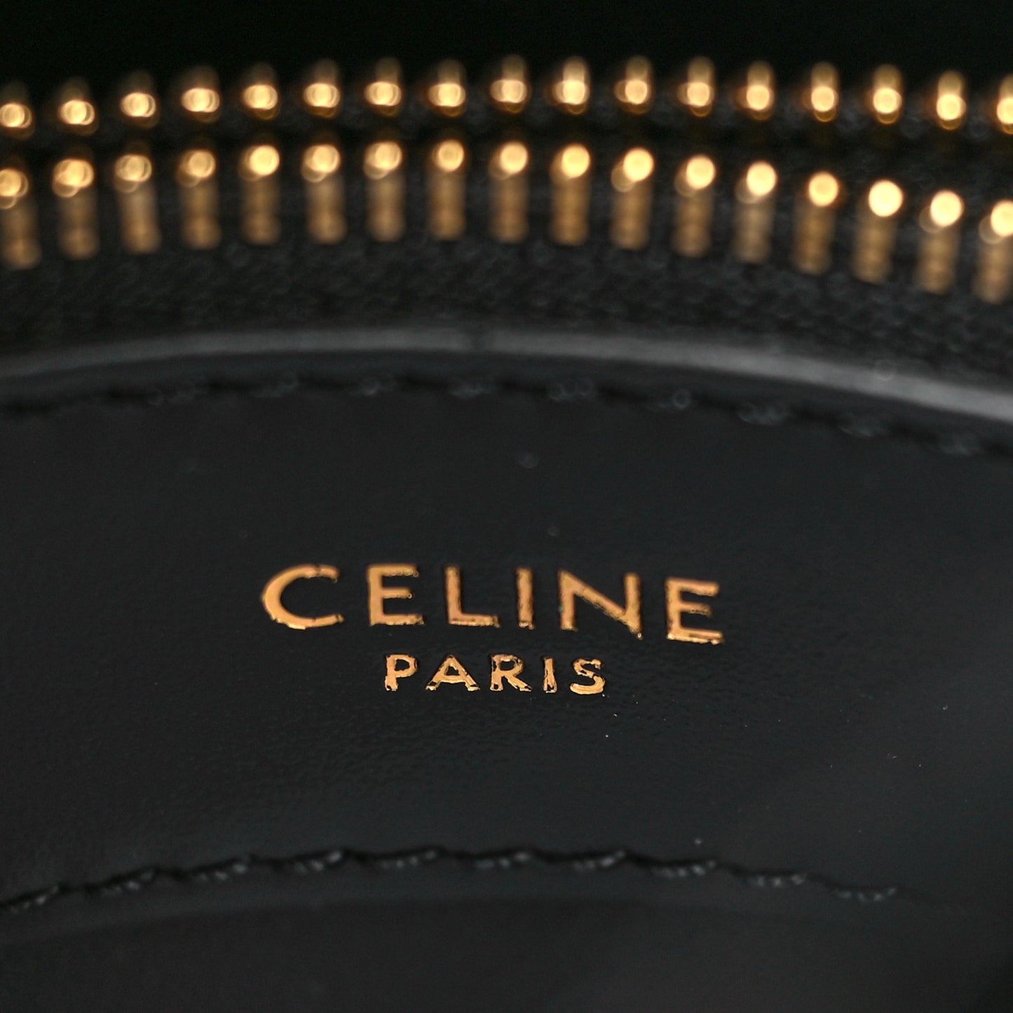 Shiny Calfskin Triomphe Bucket Bag Black