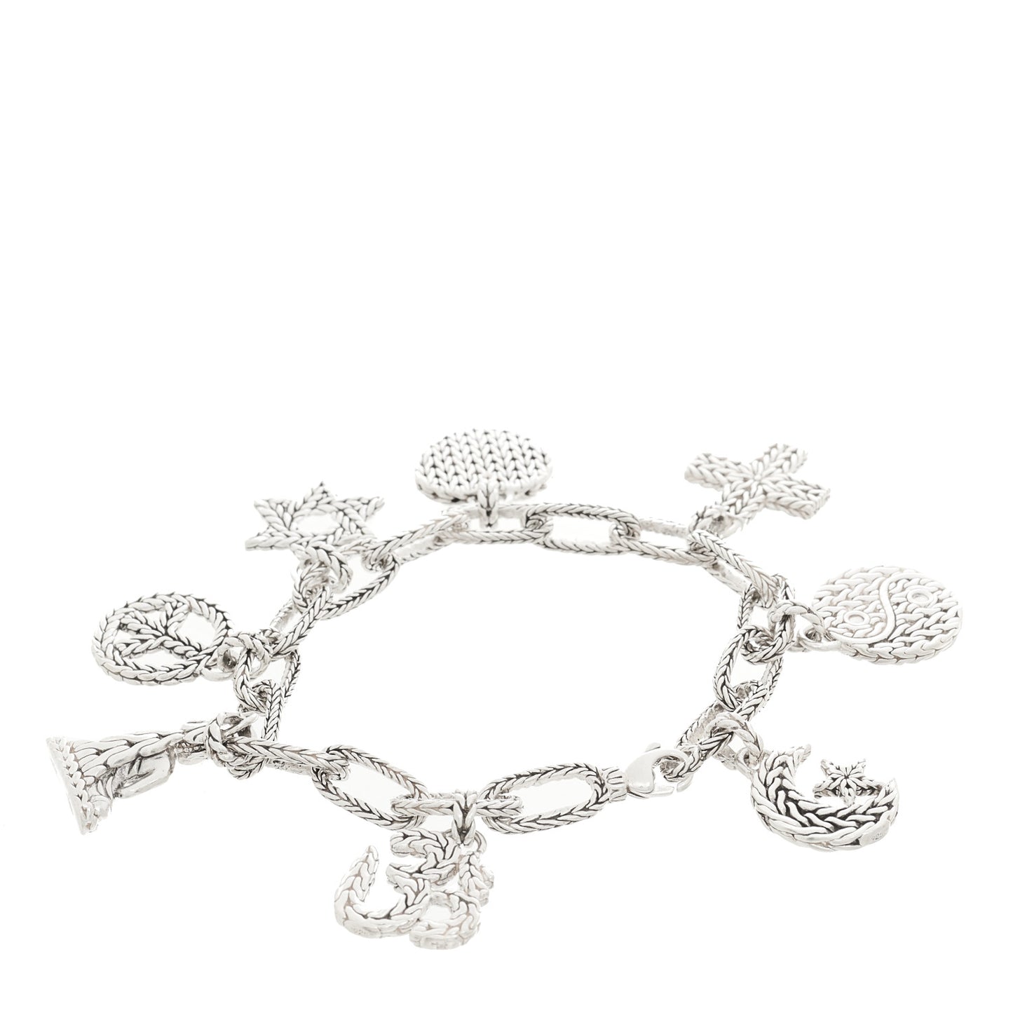 Sterling Silver 8 Charm Bracelet