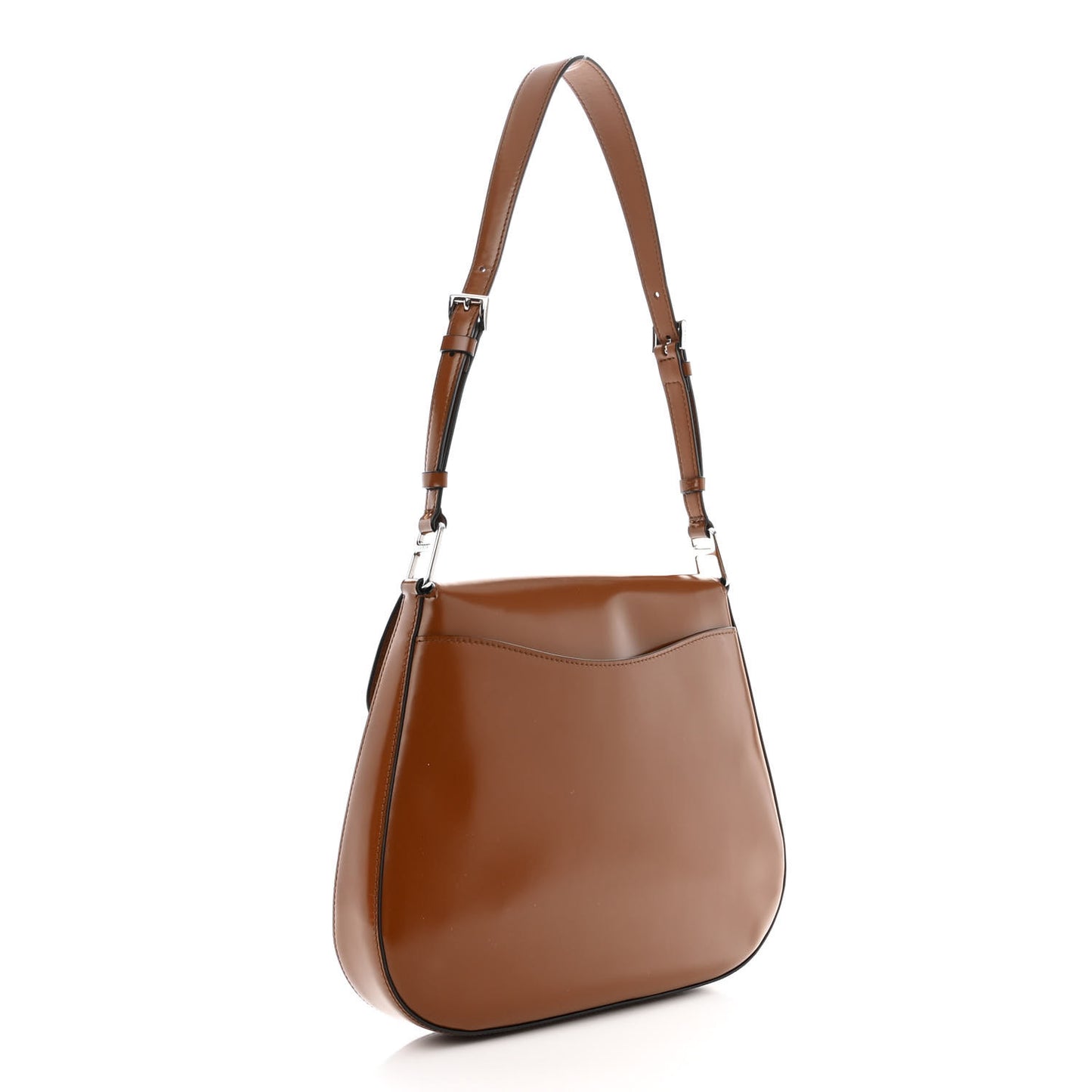 Spazzolato Cleo Flap Adjustable Strap Shoulder Bag Tobacco