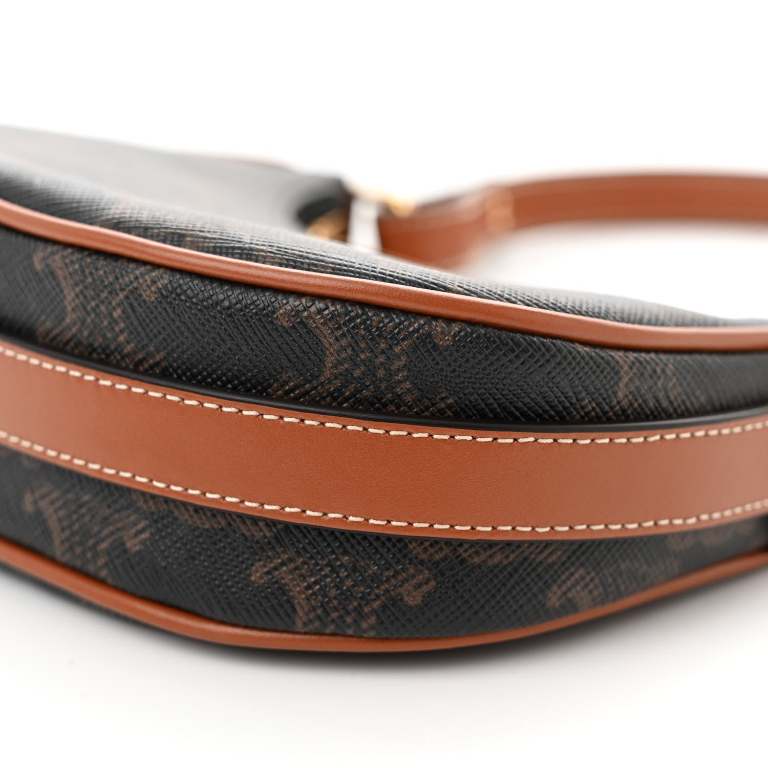 Celine Canvas Calfskin Mini Ava Triomphe Shoulder Bag Tan 9 of 9