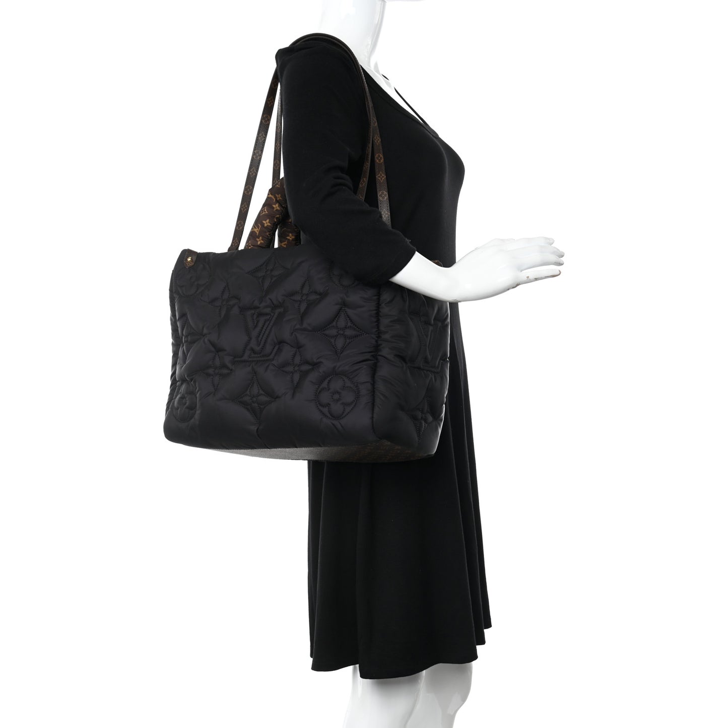 Econyl Monogram Pillow Giant Onthego MM Black