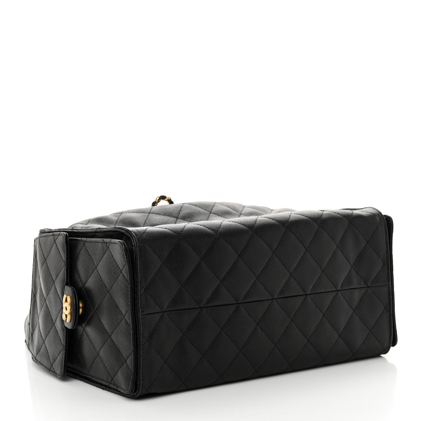 Caviar Quilted Medium Chanel 25 Handbag Black