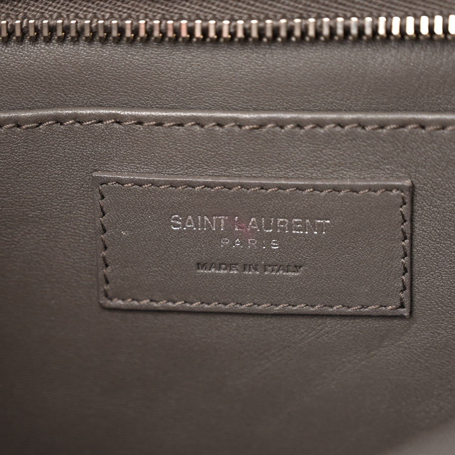 Saint Laurent Smooth Calfskin Crocodile Embossed Baby Monogram Downtown Cabas Earth 6 of 10