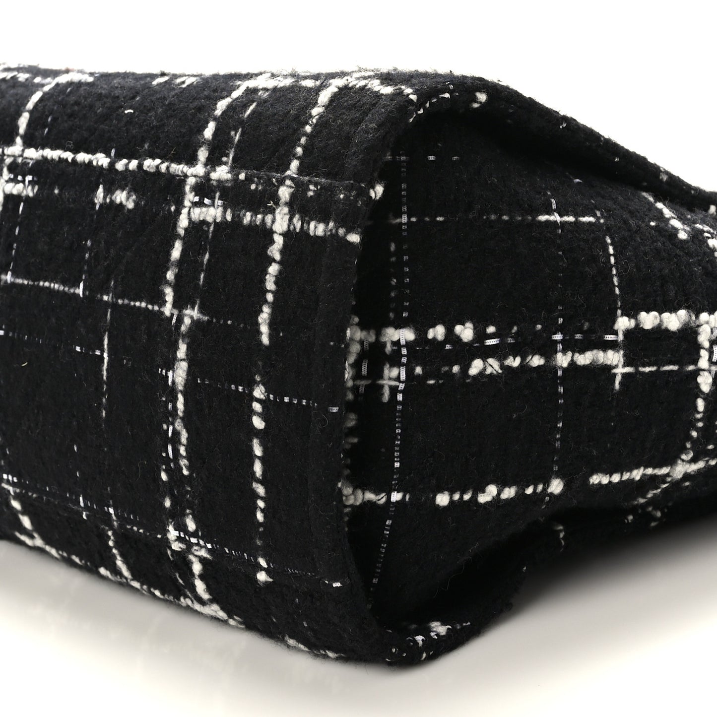 Tweed Medium Deauville Tote Black White Multicolor