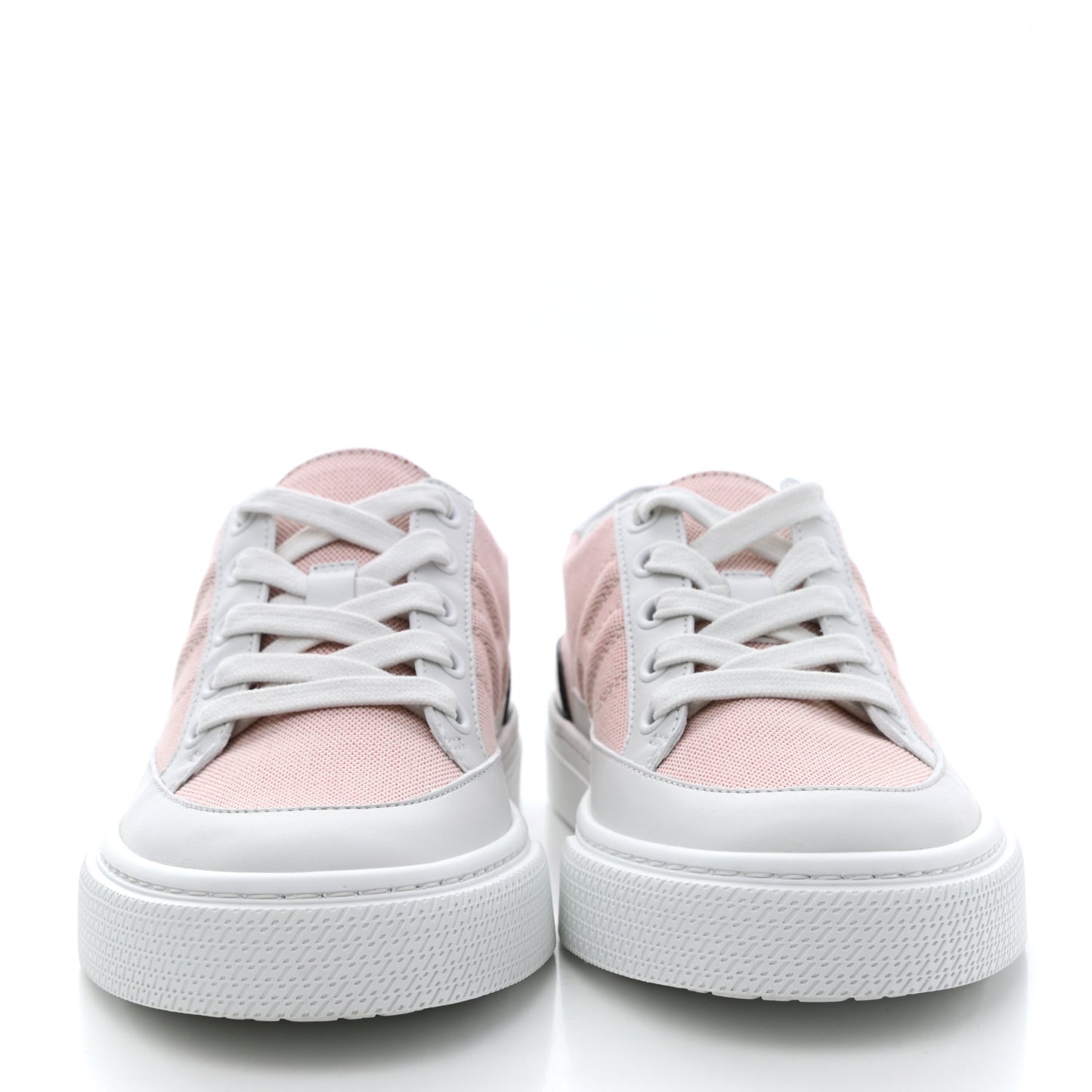Canvas Calfskin Deep Sneakers 35.5 Framboise White