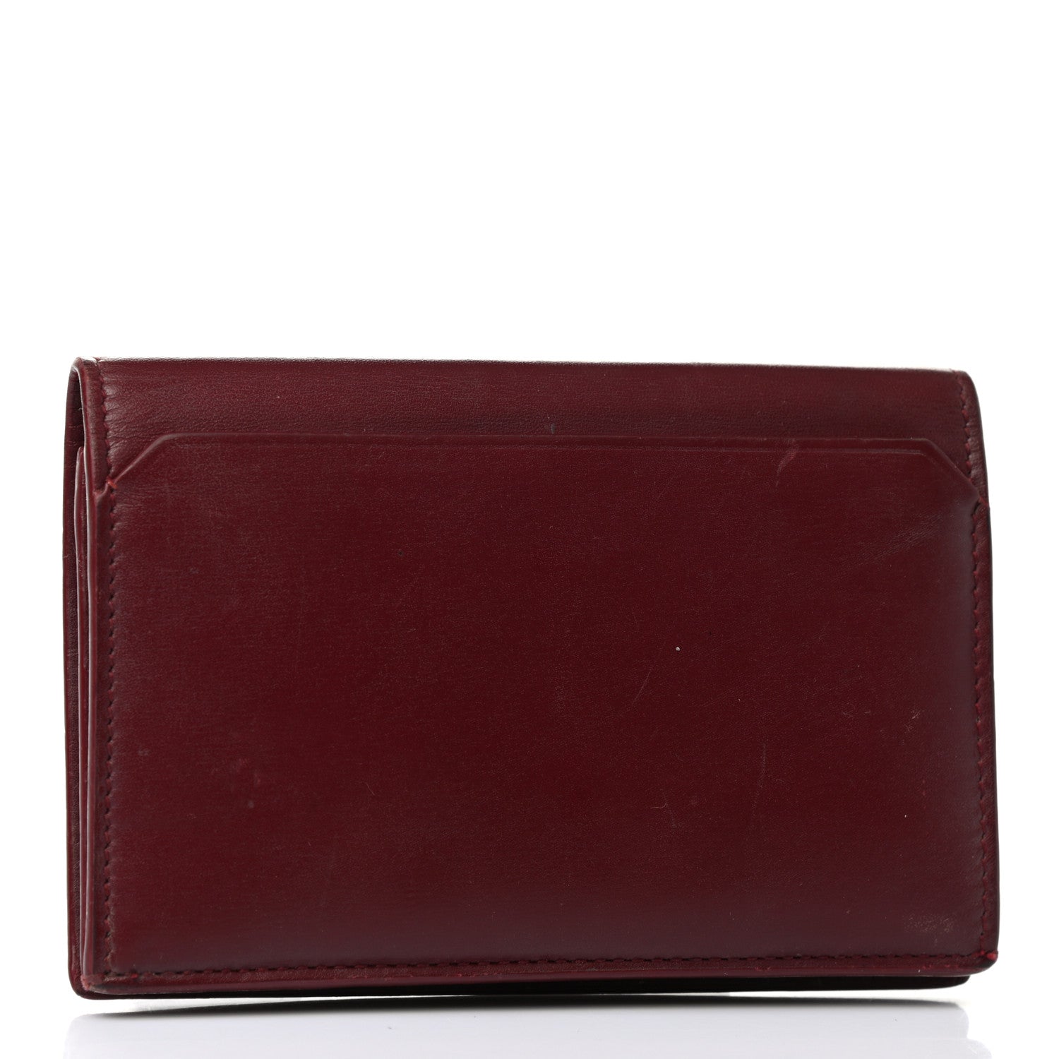 Saint Laurent Calfskin Fragments Flap Wallet Dark Red 3 of 8