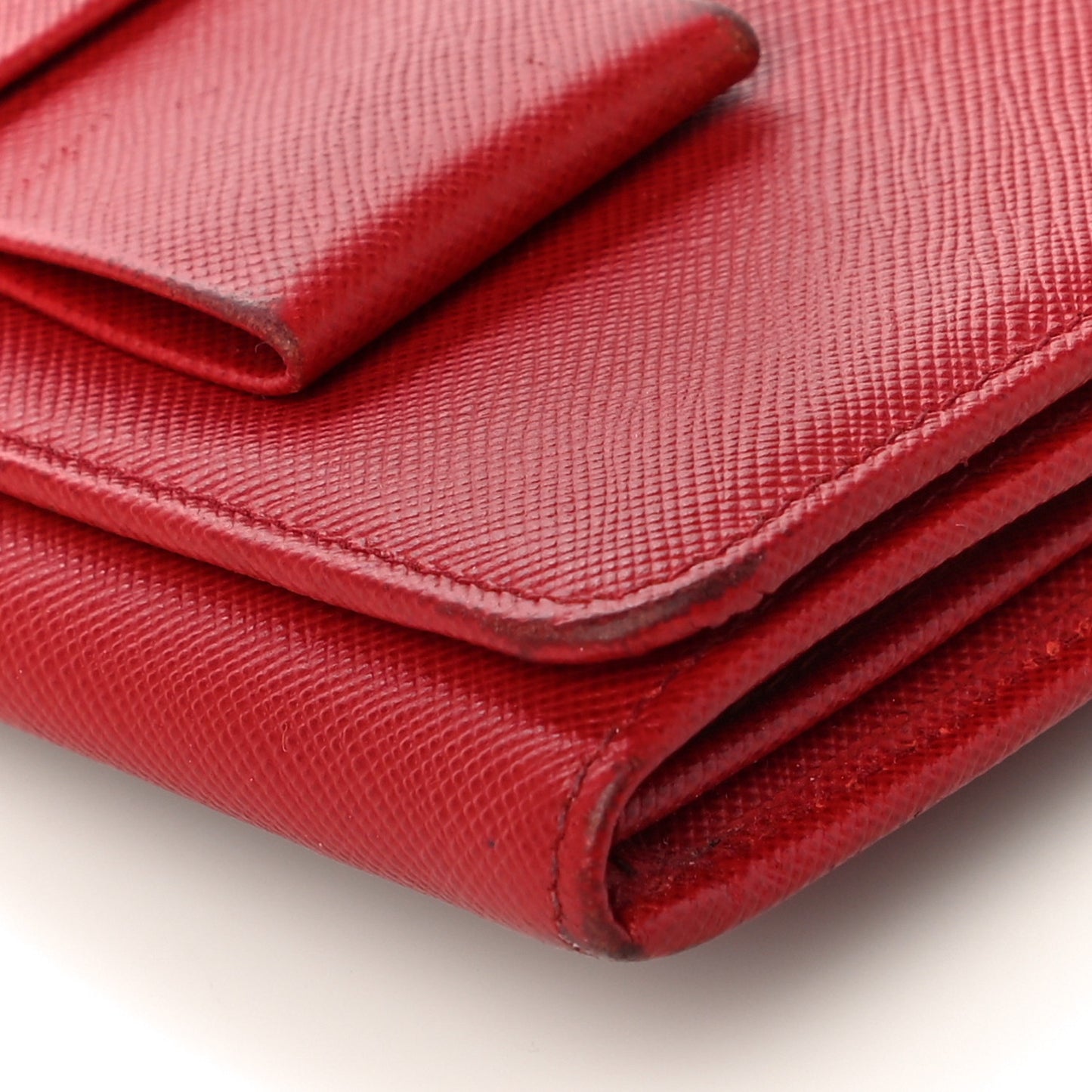 Saffiano Fiocco Bow Continental Wallet Fuoco