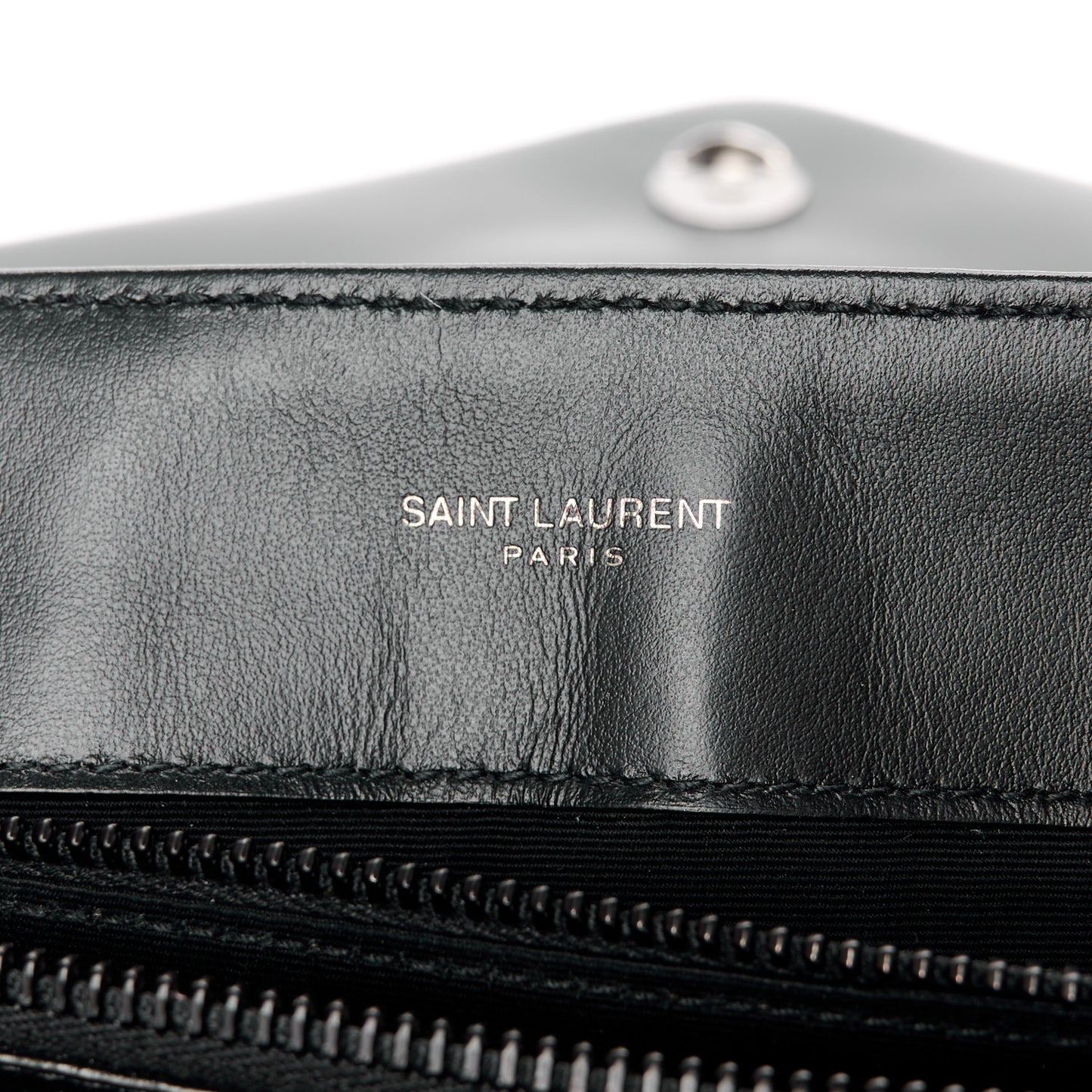 Calfskin Y Quilted Monogram Monochrome Medium Loulou Chain Satchel Black