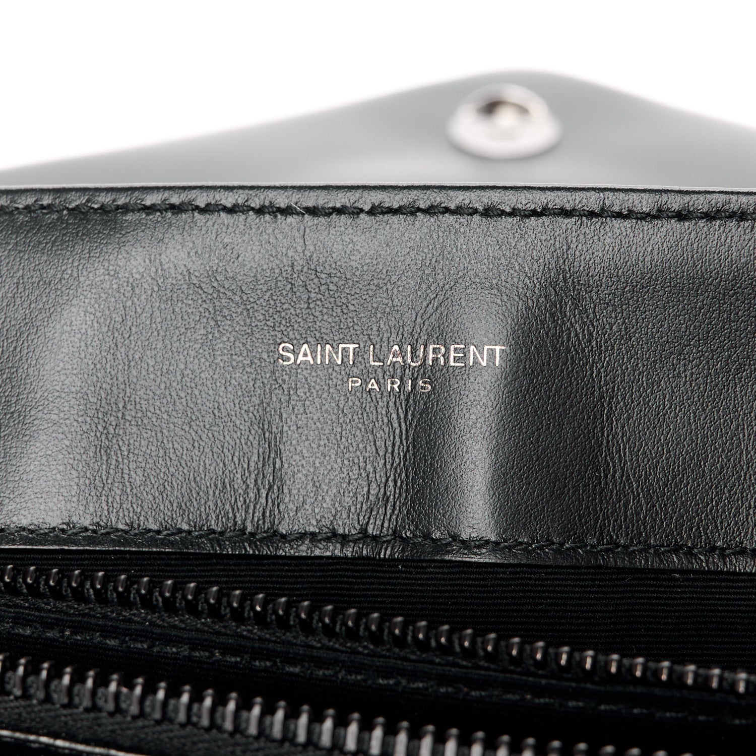 Saint Laurent Calfskin Y Quilted Monogram Monochrome Medium Loulou Chain Satchel Black 6 of 11