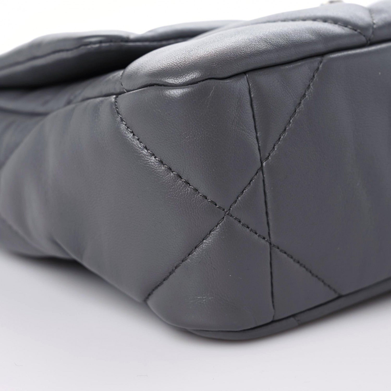 Chanel Lambskin Quilted Medium Chanel 19 Flap Dark Grey 5 of 9