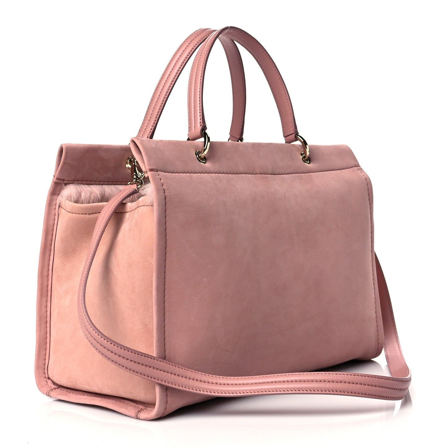 Suede Mink Medium Meera Tote Pink