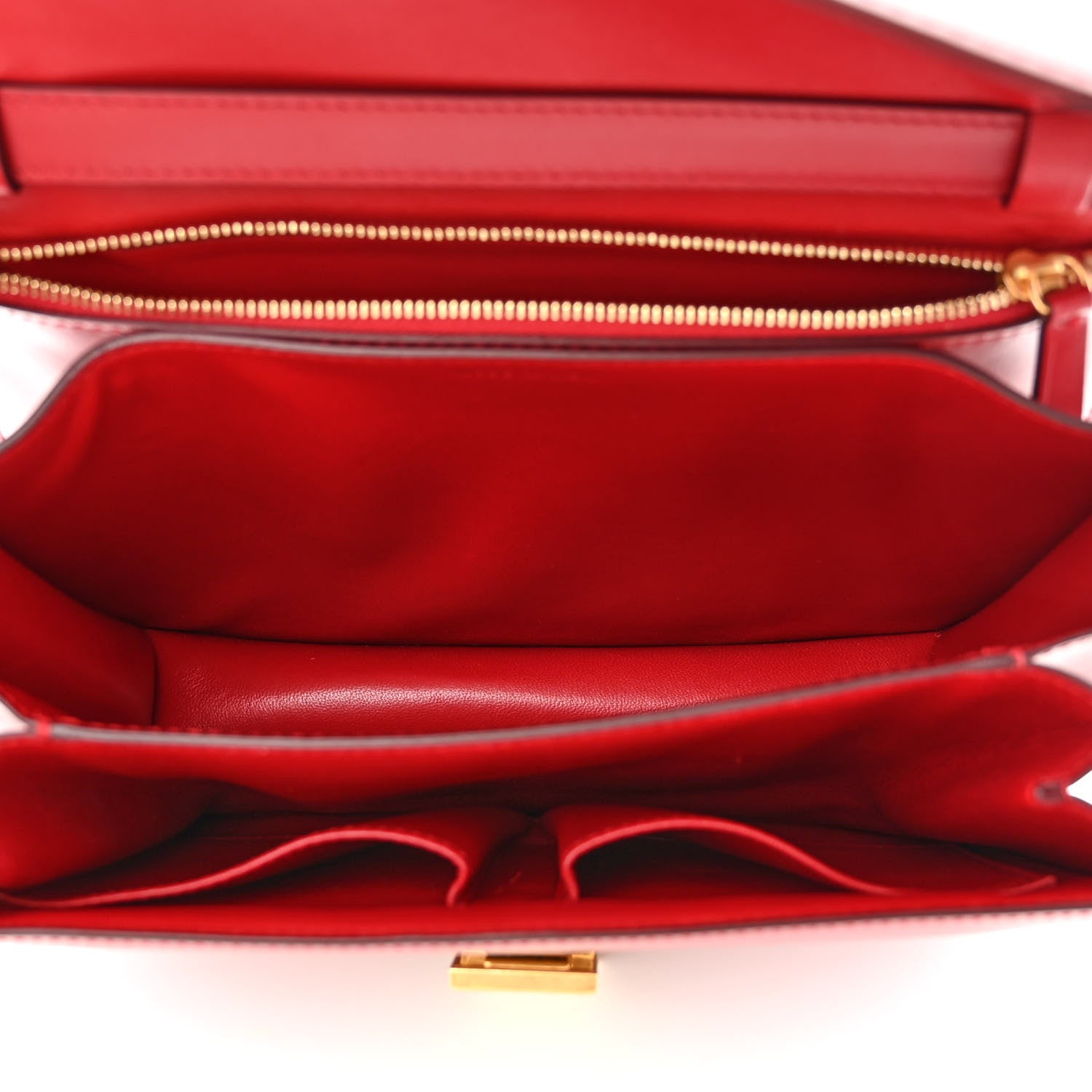 Celine Box Calfskin Medium Classic Box Flap Bag Red 5 of 13