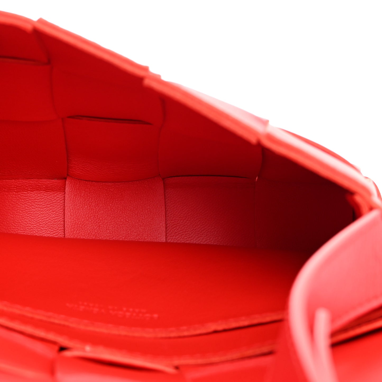 Lambskin Maxi Intrecciato Small Cassette Crossbody Bag Redstone