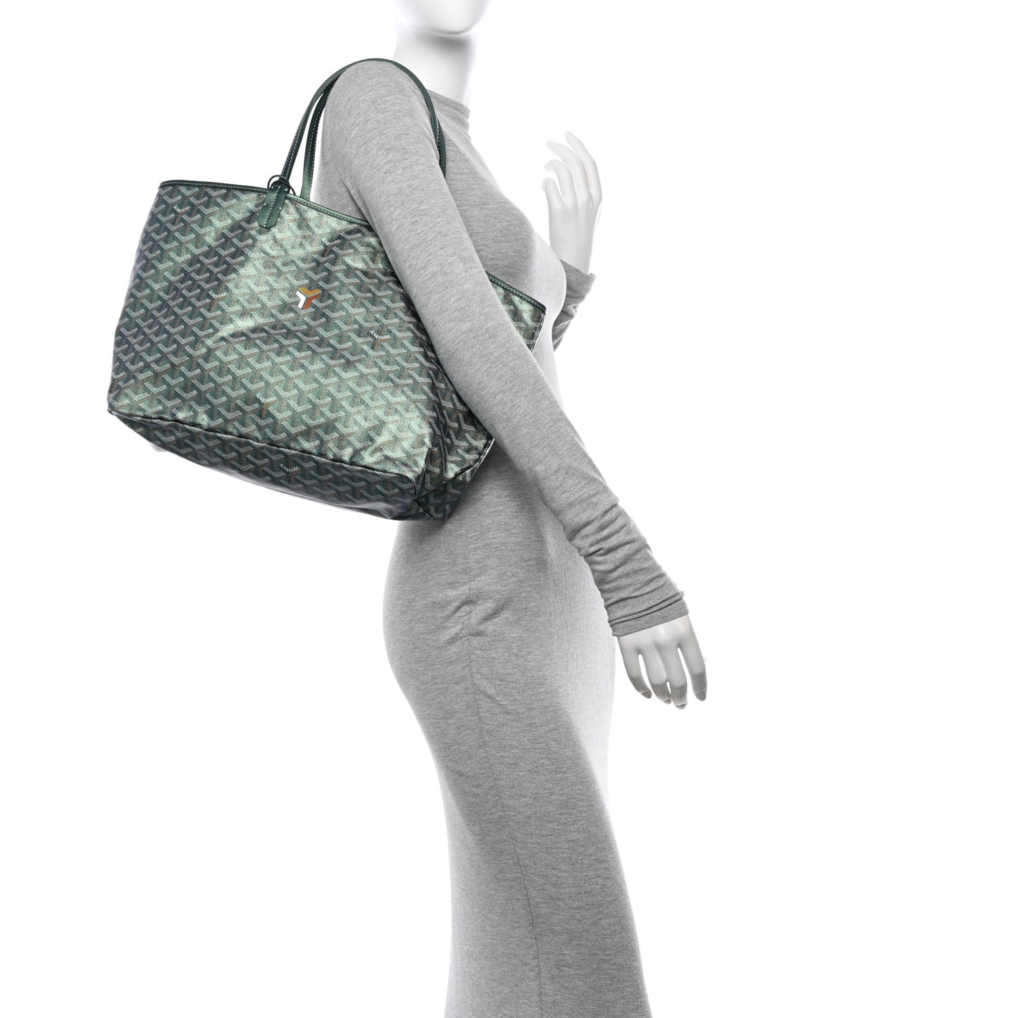 Iridescent Goyardine Saint Louis PM Pearly Green