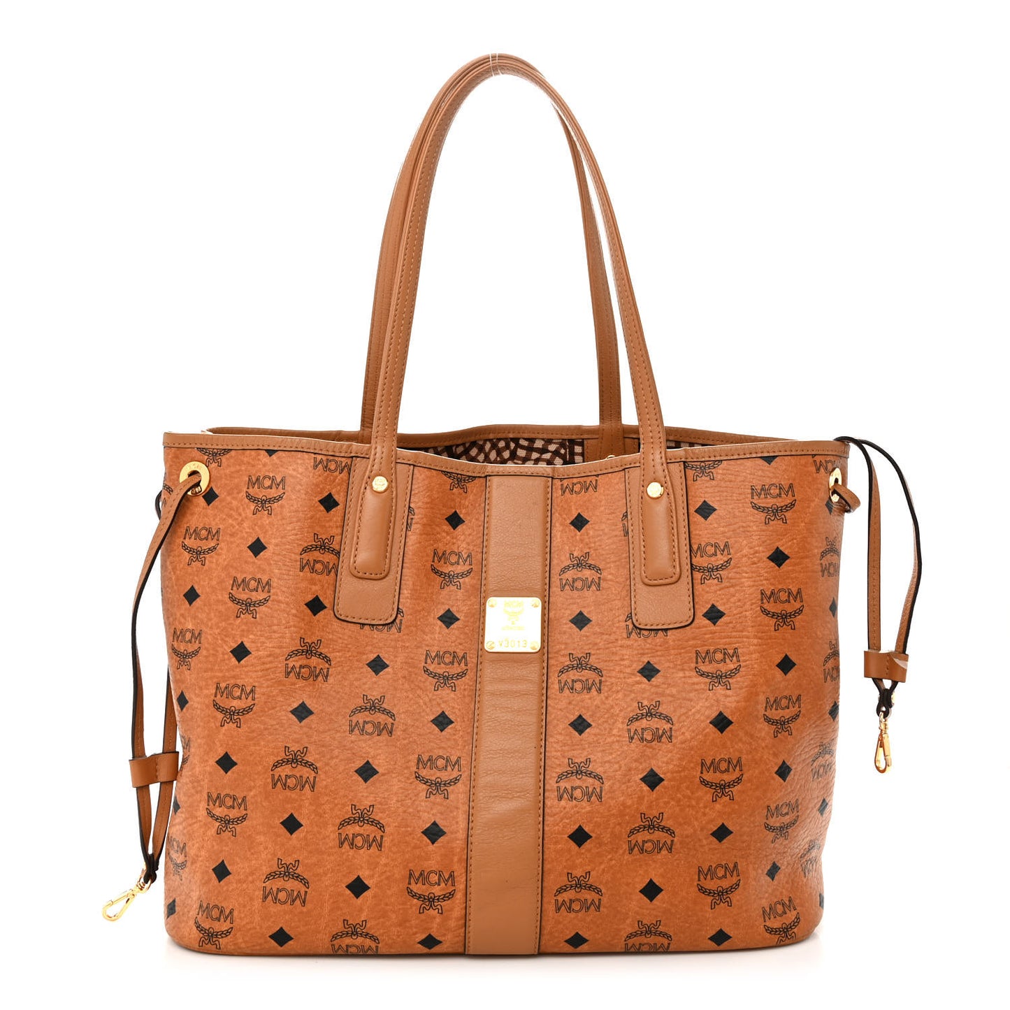 Visetos Medium Liz Reversible Shopper Tote Cognac