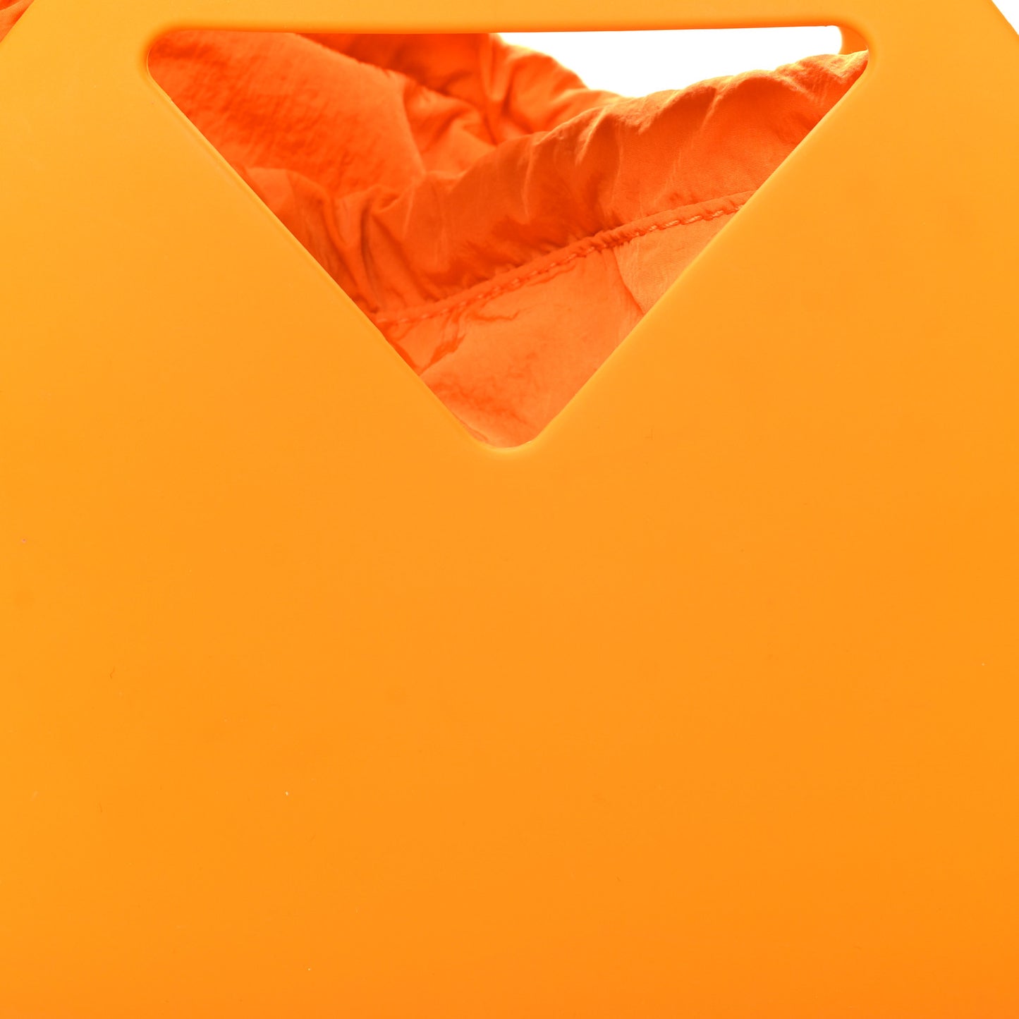 Rubberized Canvas Punch Tote Tangerine