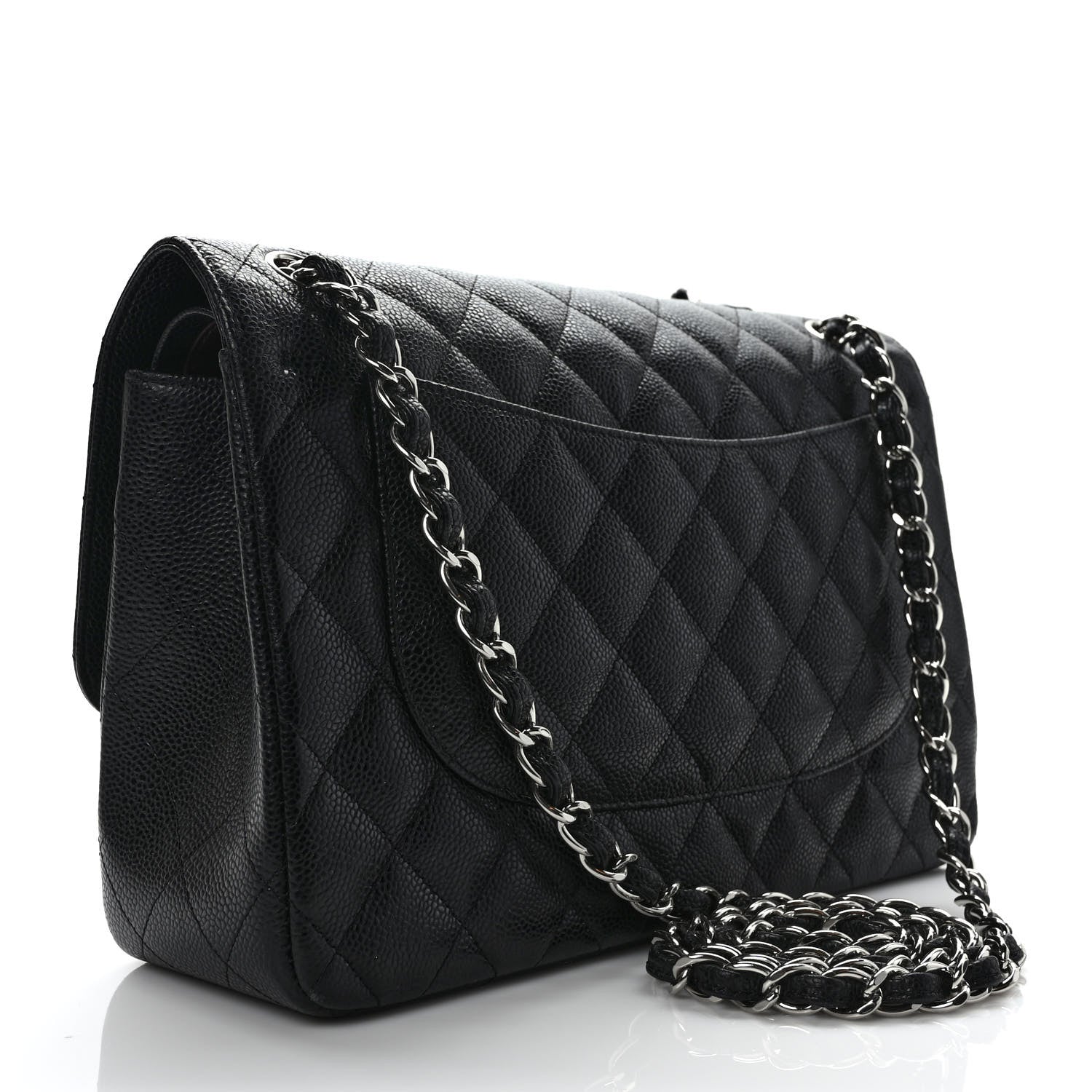 Chanel Caviar Quilted Jumbo Double Flap Black 3 of 11
