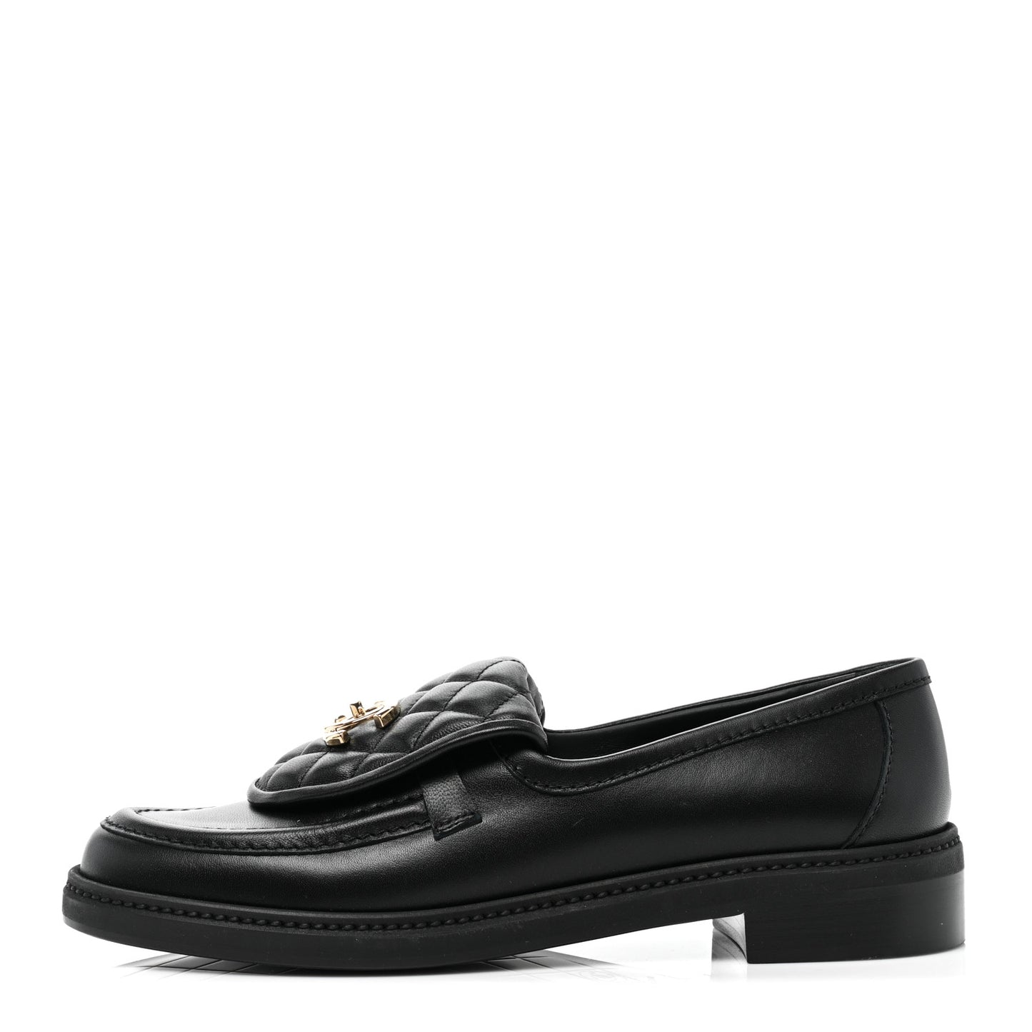Lambskin Quilted CC Turnlock Loafers 40 Black