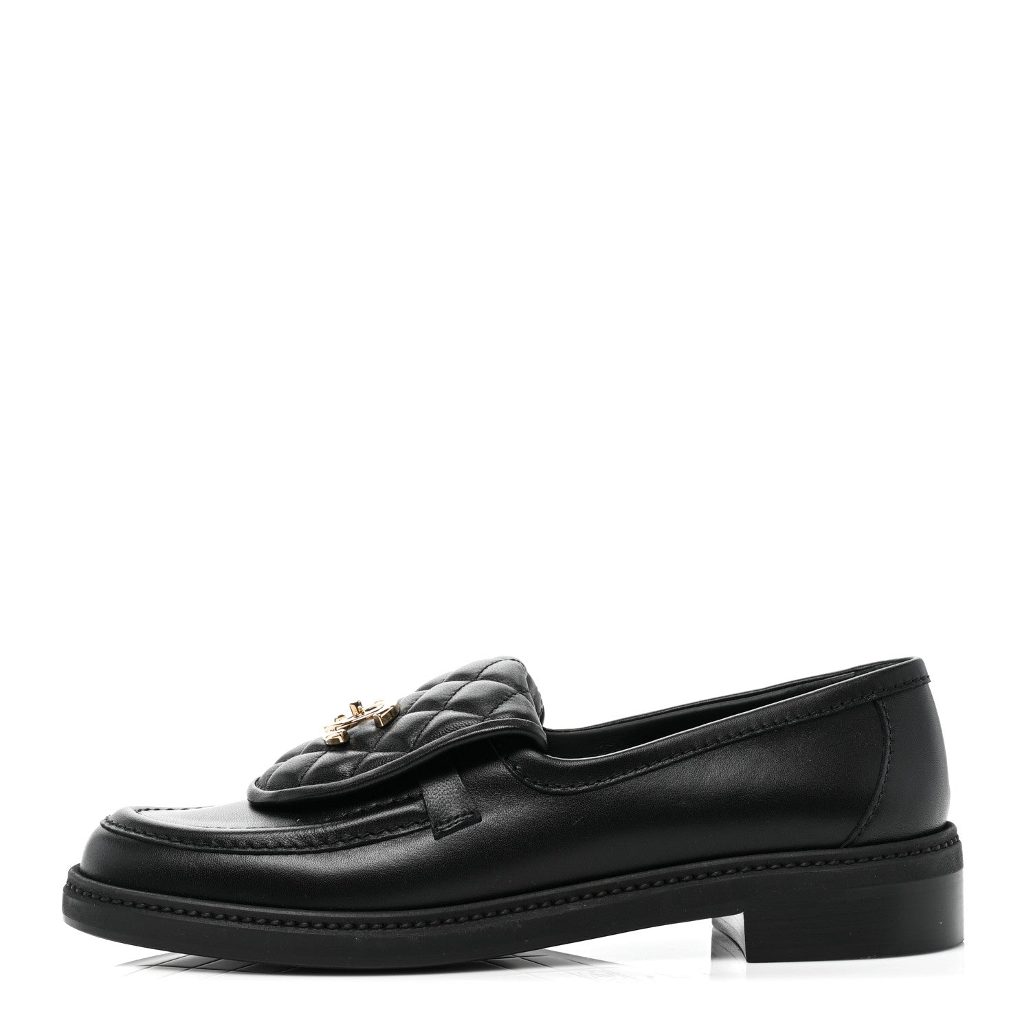 Chanel Lambskin Quilted CC Turnlock Loafers 40 Black 1 of 8