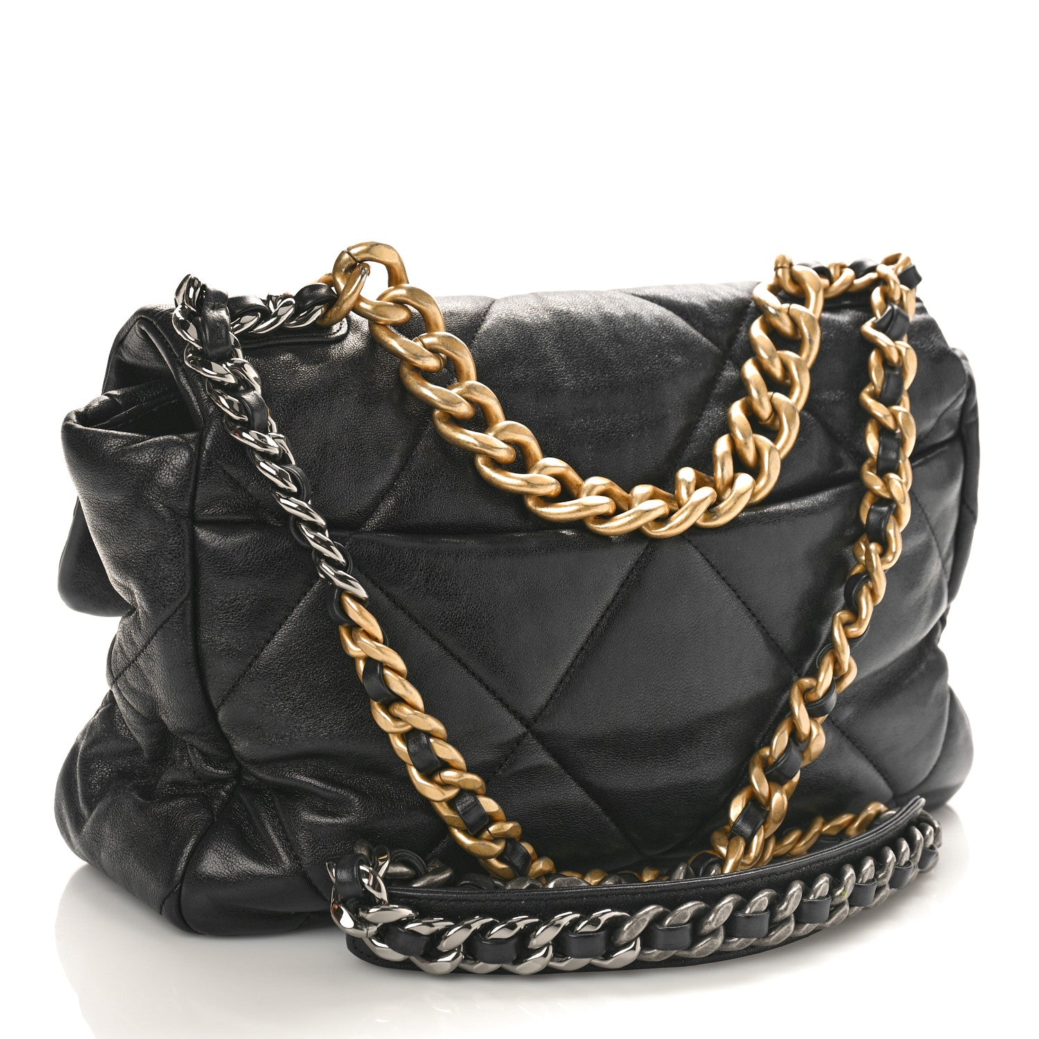 Chanel Lambskin Quilted Large Chanel 19 Flap Black 2 of 9