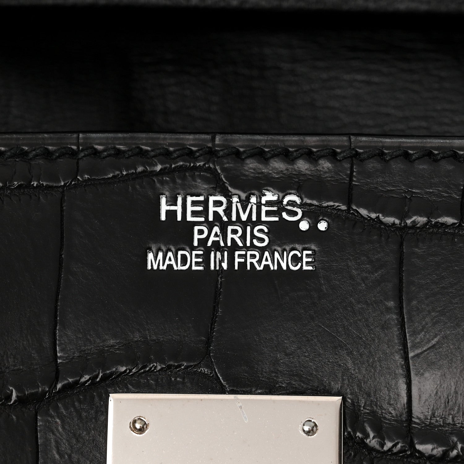Hermes Matte Niloticus Crocodile Birkin 35 Black 6 of 11