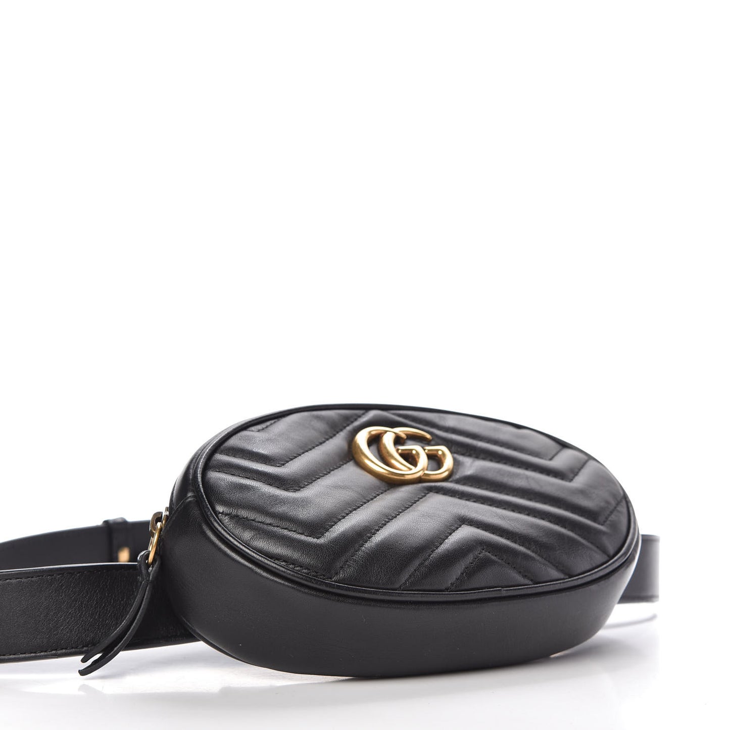 Calfskin Matelasse GG Marmont Belt Bag 85 34 Black