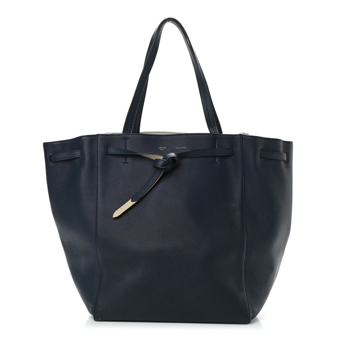 Soft Grained Calfskin Medium Belt Cabas Phantom Deep Blue