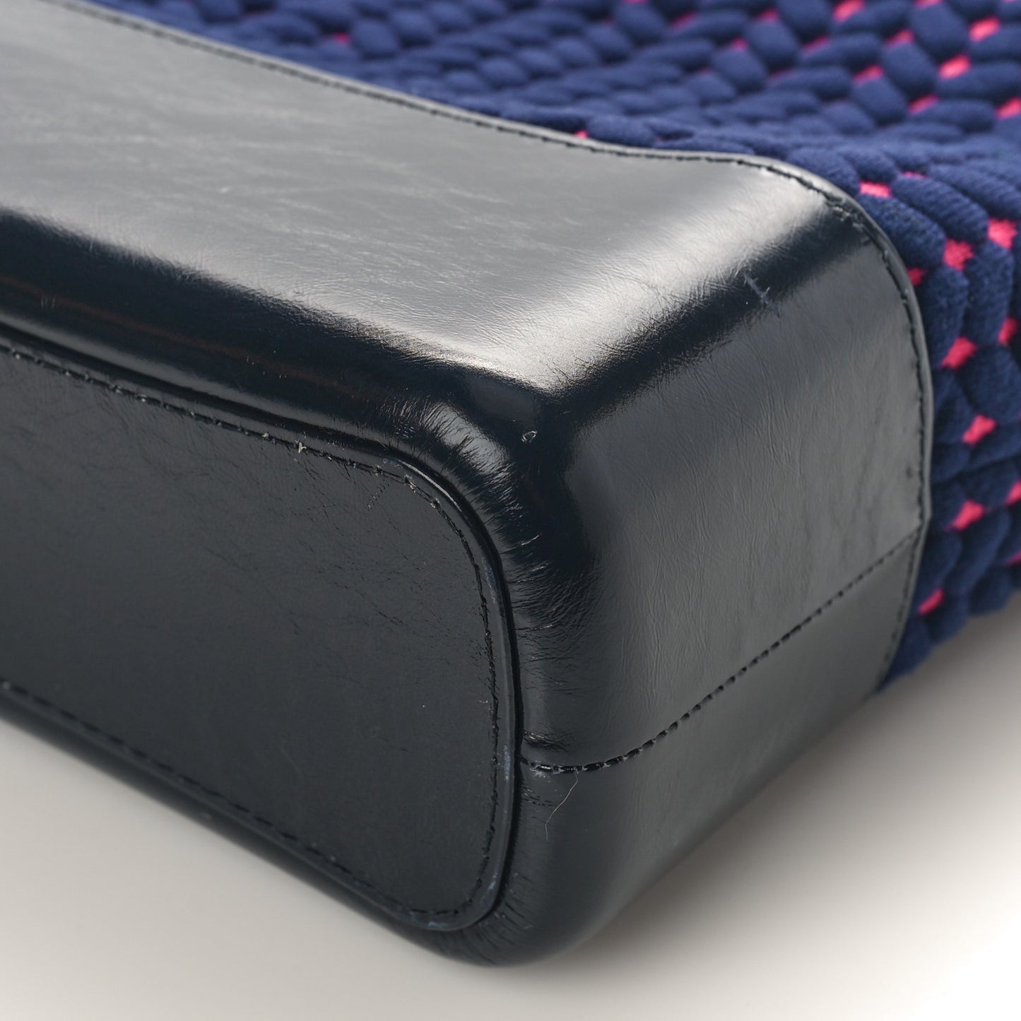 Wool Calfskin Medium Gabrielle Hobo Navy Pink Black